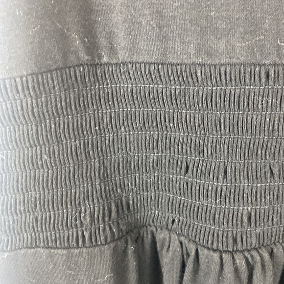 White House Black Market Black Cotton Empire waist Knit Dress Small - Picture 4 of 5